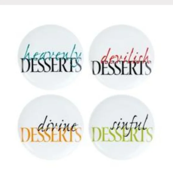 Fitz and Floyd Color Dessert Plates 4pcs - Picture 14 of 14